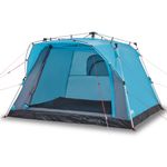 Sport si Outdoor - Camping - Corturi camping - Cort de camping cabana 4 persoane albastru cu eliberare rapida - Infinity.ro