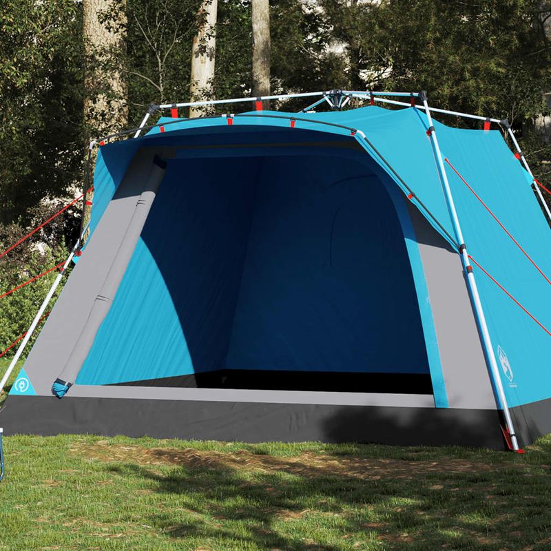 Sport si Outdoor - Camping - Corturi camping - Cort de camping cabana 4 persoane albastru cu eliberare rapida - Infinity.ro