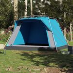 Sport si Outdoor - Camping - Corturi camping - Cort de camping cabana 4 persoane albastru cu eliberare rapida - Infinity.ro