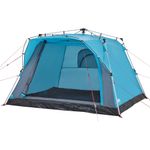 Sport si Outdoor - Camping - Corturi camping - Cort de camping cabana 4 persoane albastru cu eliberare rapida - Infinity.ro