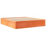 Casa si Gradina - Mobilier - Paturi si accesorii - Paturi - Cadru de pat, maro ceruit, 200x200 cm, lemn masiv de pin - Infinity.ro