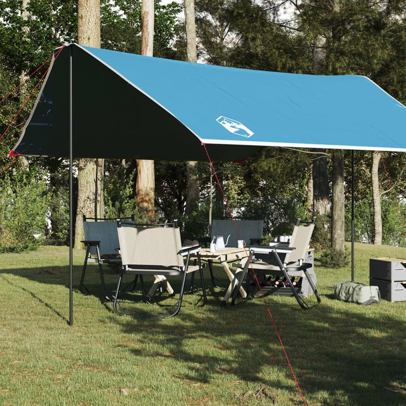 Sport si Outdoor - Camping - Copertine si adaposturi - Prelata de camping, albastru, 430x380x210 cm, impermeabila, material tafta - Infinity.ro