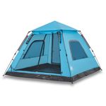 Sport si Outdoor - Camping - Corturi camping - Cort de camping cupola 5 persoane, setare rapida, albastru - Infinity.ro