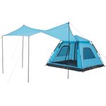 Sport si Outdoor - Camping - Corturi camping - Cort de camping cupola 5 persoane, setare rapida, albastru - Infinity.ro