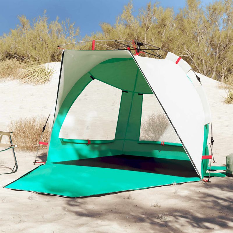 Sport si Outdoor - Camping - Corturi camping - Cort camping 2 persoane verde marin impermeabil setare rapida - Infinity.ro