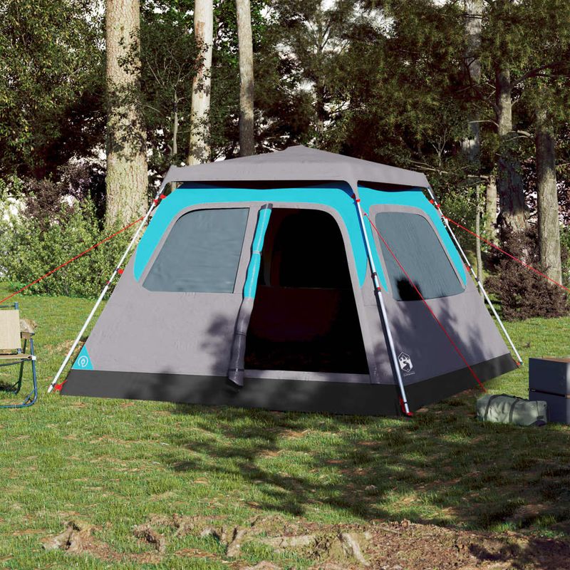 Sport si Outdoor - Camping - Corturi camping - Cort de familie cupola 6 persoane, setare rapida, albastru - Infinity.ro