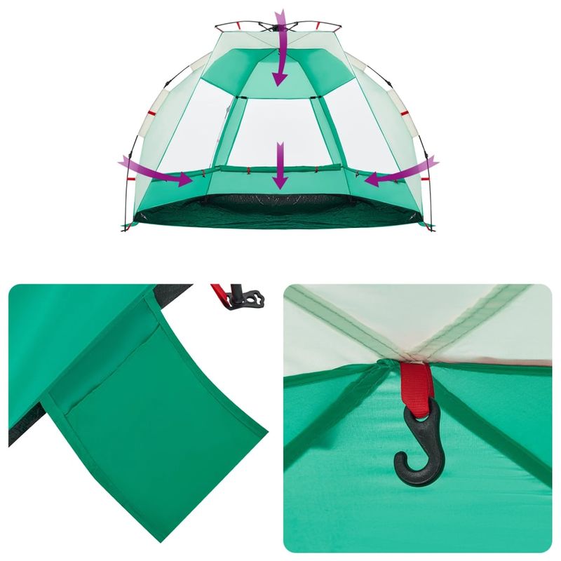 Sport si Outdoor - Camping - Corturi camping - Cort camping 2 persoane verde marin impermeabil setare rapida - Infinity.ro