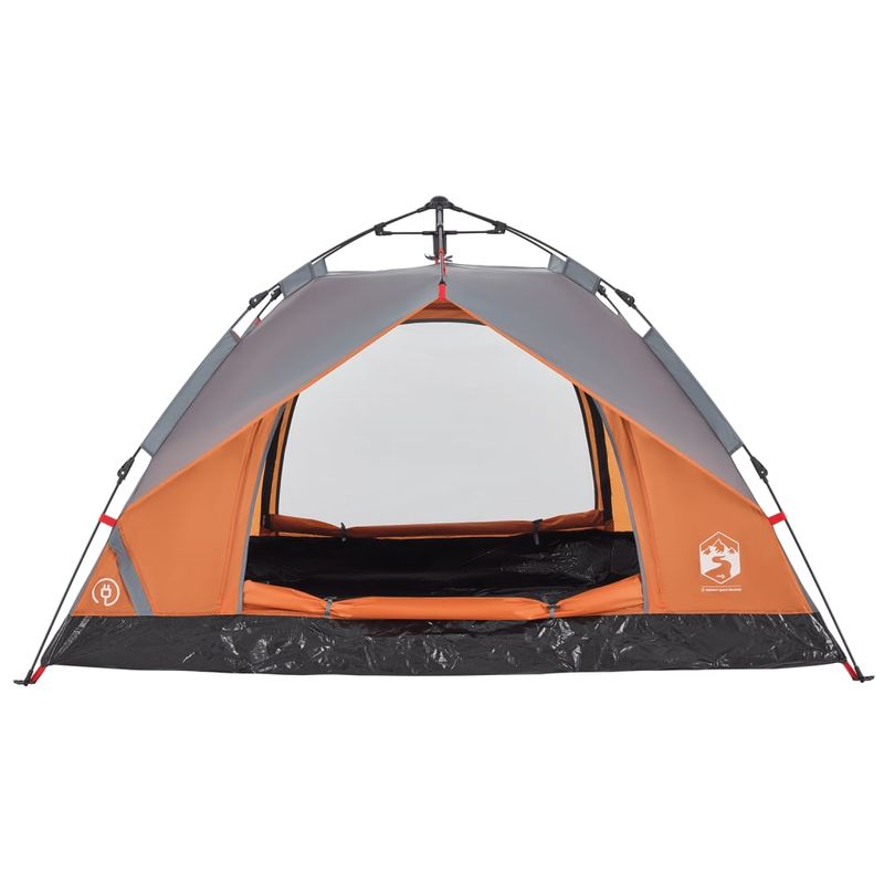Sport si Outdoor - Camping - Corturi camping - Cort camping cupola 2 persoane, gri/portocaliu, setare rapida - Infinity.ro
