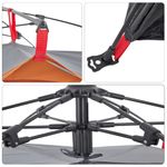 Sport si Outdoor - Camping - Corturi camping - Cort camping cupola 2 persoane, gri/portocaliu, setare rapida - Infinity.ro