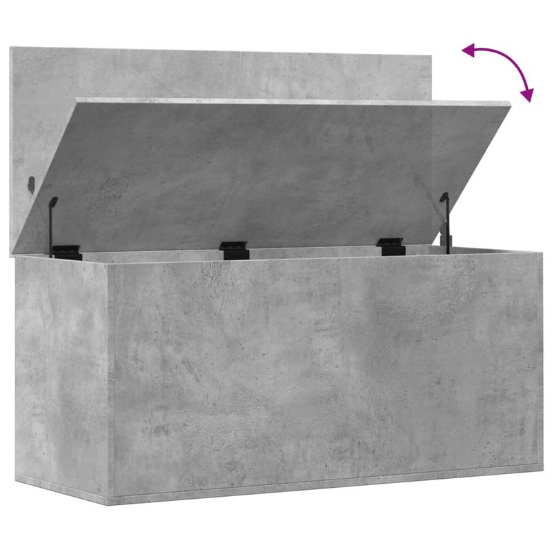 Casa si Gradina - Mobilier - Organizare si depozitare - Cutii depozitare - Cutie de depozitare, gri beton, 100x42x46 cm, lemn prelucrat - Infinity.ro