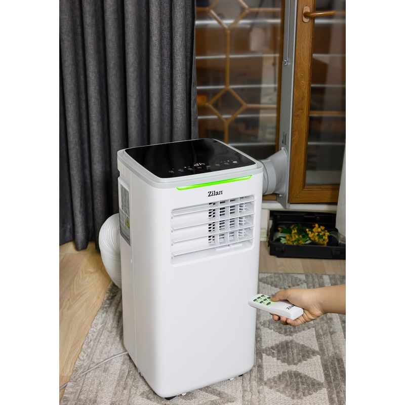 Electronice si Electrocasnice - Climatizare si sisteme de incalzire - Aparate racire aer - Aer conditionat - Aer conditionat mobil Zilan ZLN1047 3 in 1, 9000Btu/h, Timer, Display LED, temperatura 7-35 grade C - Infinity.ro