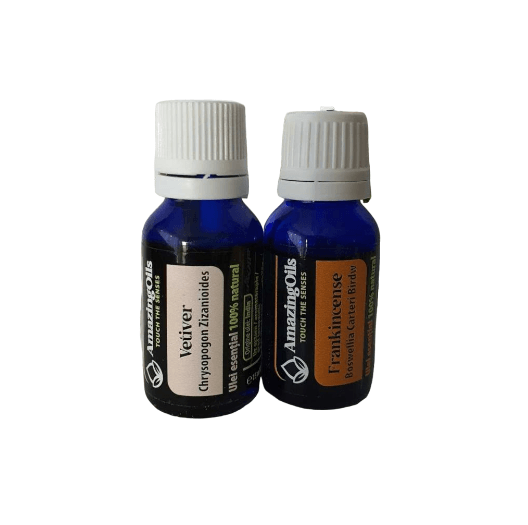 Tamaie si vetiver, set de 2 uleiuri esentiale 100% pur, 2 x 15 ml