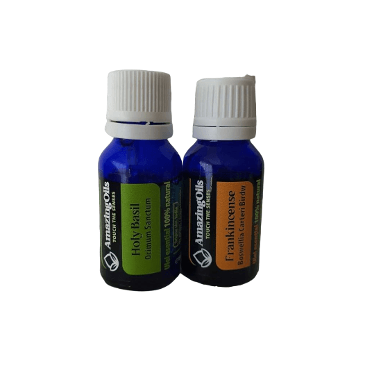 Tamaie si busuioc sfant, set de 2 uleiuri esentiale 100% pur, 2 x 15 ml