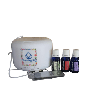 Set cadou 3 uleiuri esentiale si lampa de aromaterapie mare