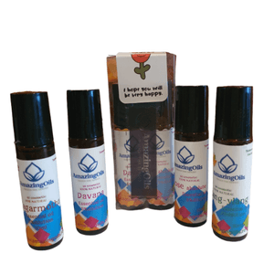Set 4 bucati roll-on, ESQUISITE (trandafir,ylang-ylang,davana,nagarmotha), dilutie 5%, 4 x 10 ml
