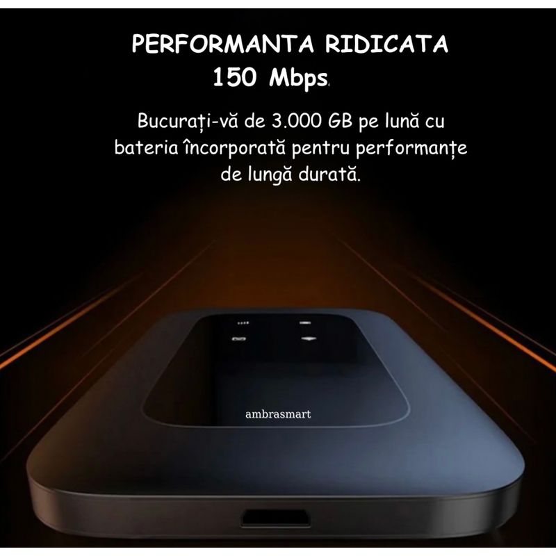 Modem WIFI de buzunar 4G/5G cu baterie si sloturi de card 1/3/5/40 ...