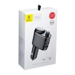 Laptop, Telefoane si Tablete - Telefoane mobile si accesorii - Accesorii Telefoane - Incarcatoare telefoane - Transmitator Auto Albastrutooth, Incarcator Masina - Baseus (CCHC000001) - Negru - Infinity.ro