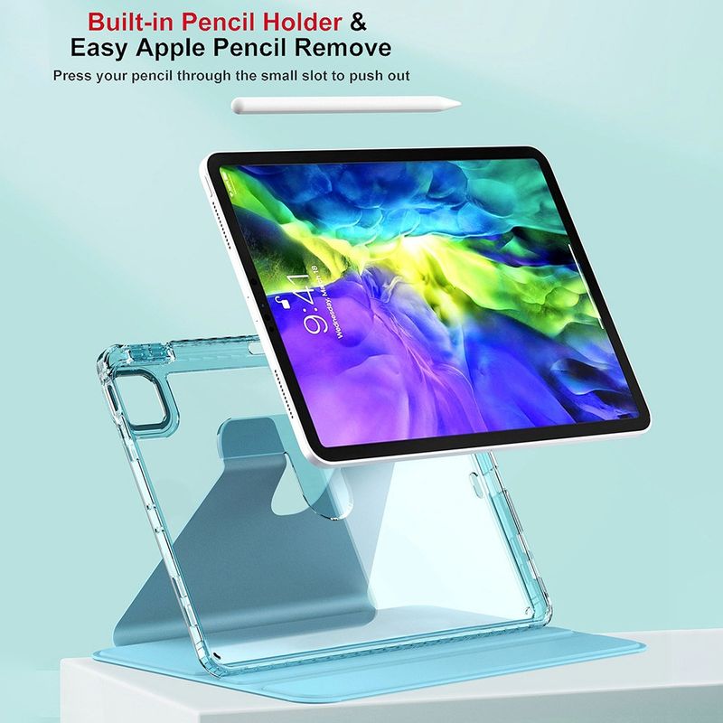 Laptop, Telefoane si Tablete - Tablete si accesorii tablete - Accesorii Tablete - Huse tablete - Husa pentru iPad Pro 11 (2024) - Techsuit Crystal Vision - Bleu - Infinity.ro