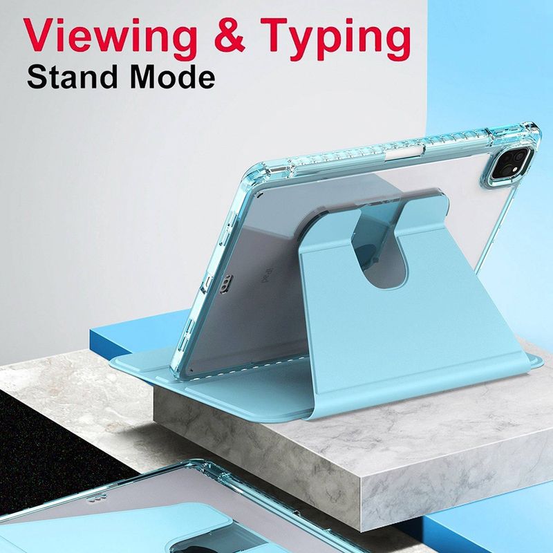 Laptop, Telefoane si Tablete - Tablete si accesorii tablete - Accesorii Tablete - Huse tablete - Husa pentru iPad Pro 11 (2024) - Techsuit Crystal Vision - Bleu - Infinity.ro