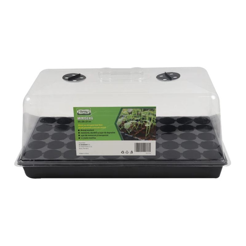 Minisera pentru rasaduri, PVC, T2, 54 x 28 x 27 cm, 50 de alveole ...