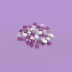 Jucarii, Copii si Bebe - Jucarii si jocuri - Jucarii & jocuri educative - Seturi de artizanat - Set 35 pietre decorative de mozaic din sticla Crisalida, 10 x 10 mm, Violet - Infinity.ro