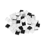 Jucarii, Copii si Bebe - Jucarii si jocuri - Jucarii & jocuri educative - Seturi de artizanat - Set 35 pietre decorative de mozaic din sticla Crisalida, 10 x 10 mm, Negru si transparent - Infinity.ro