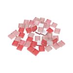 Jucarii, Copii si Bebe - Jucarii si jocuri - Jucarii & jocuri educative - Seturi de artizanat - Set 35 pietre decorative de mozaic din sticla Crisalida, 10 x 10 mm, Roz pudrat - Infinity.ro