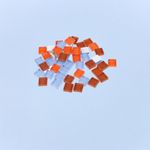 Jucarii, Copii si Bebe - Jucarii si jocuri - Jucarii & jocuri educative - Seturi de artizanat - Set 35 pietre decorative de mozaic din sticla Crisalida, 10 x 10 mm, Portocaliu si albastru - Infinity.ro
