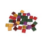 Jucarii, Copii si Bebe - Jucarii si jocuri - Jucarii & jocuri educative - Seturi de artizanat - Set 35 pietre decorative de mozaic din sticla Crisalida, 10 x 10 mm, Verde inchis - Infinity.ro