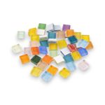 Jucarii, Copii si Bebe - Jucarii si jocuri - Jucarii & jocuri educative - Seturi de artizanat - Set 35 pietre decorative de mozaic din sticla Crisalida, 10 x 10 mm, Multicolor - Infinity.ro