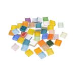 Jucarii, Copii si Bebe - Jucarii si jocuri - Jucarii & jocuri educative - Seturi de artizanat - Set 35 pietre decorative de mozaic din sticla Crisalida, 10 x 10 mm, Multicolor - Infinity.ro