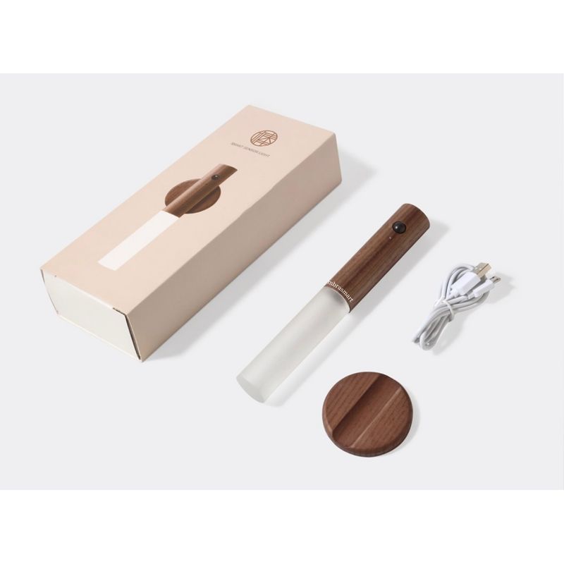 Casa si Gradina - Corpuri si surse de iluminat - Veioze si lampi - Veioze - Lampa Inteligenta de Interior cu Senzor de Miscare, Black Walnut, Lumina Calda - Infinity.ro