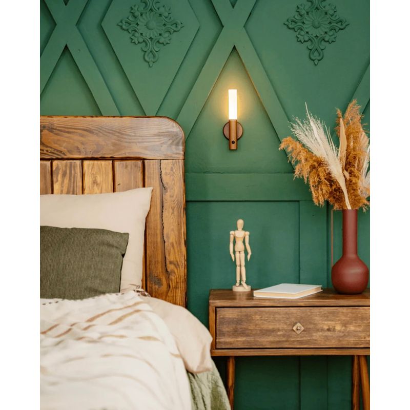 Casa si Gradina - Corpuri si surse de iluminat - Veioze si lampi - Veioze - Lampa Inteligenta de Interior cu Senzor de Miscare, Black Walnut, Lumina Calda - Infinity.ro