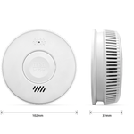 Casa si Gradina - Electrice - Smart Home - Centrale si module smart home - Detector de Fum ambrasmart Wireless pe Baterii, Aplicatie Tuya, Autonom, 85 dB, Alb, Detectare Avansata a Fumului - Infinity.ro