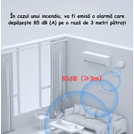 Casa si Gradina - Electrice - Smart Home - Centrale si module smart home - Detector de Fum ambrasmart Wireless pe Baterii, Aplicatie Tuya, Autonom, 85 dB, Alb, Detectare Avansata a Fumului - Infinity.ro