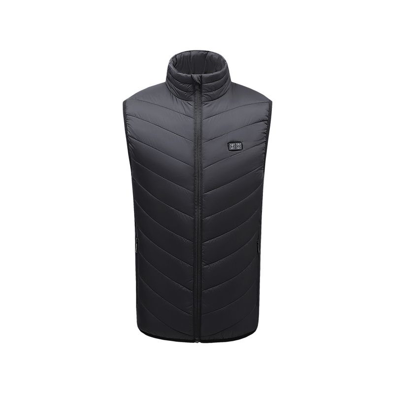 Sport si Outdoor - Echipament Sportiv - Imbracaminte sport - Veste sport - Vesta incalzita fata si spate SELECTIV, cipsir, cu fir usb, incalzeste 11 zone ale corpului, negru, 2XL - Infinity.ro