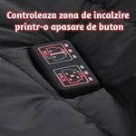 Sport si Outdoor - Echipament Sportiv - Imbracaminte sport - Veste sport - Vesta incalzita fata si spate SELECTIV, cipsir, cu fir usb, incalzeste 11 zone ale corpului, negru, 2XL - Infinity.ro