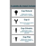 Ingrijire personala si Cosmetice - Sanatate si wellness - Articole wellness - Aparate si dispozitive de masaj - Aparat de masaj, 4 Capete Incluse, Pentru Gat, Spate, Maini, Picioare, Anti Celulita, Cu Motor Silentios, Negru, LCD - Infinity.ro