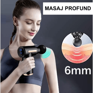 Aparat de masaj, 4 Capete Incluse, Pentru Gat, Spate, Maini, Picioare, Anti Celulita, Cu Motor Silentios, Negru, LCD