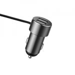 Laptop, Telefoane si Tablete - Telefoane mobile si accesorii - Accesorii Telefoane - Incarcatoare telefoane - Incarcator Auto 2x USB 3.1A, 17W cu 2x Bricheta 80W - Baseus (CRDYQ-01) - Negru - Infinity.ro