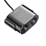 Laptop, Telefoane si Tablete - Telefoane mobile si accesorii - Accesorii Telefoane - Incarcatoare telefoane - Incarcator Auto 2x USB 3.1A, 17W cu 2x Bricheta 80W - Baseus (CRDYQ-01) - Negru - Infinity.ro