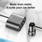 Laptop, Telefoane si Tablete - Telefoane mobile si accesorii - Accesorii Telefoane - Incarcatoare telefoane - Incarcator Auto 2x USB 3.1A, 17W cu 2x Bricheta 80W - Baseus (CRDYQ-01) - Negru - Infinity.ro