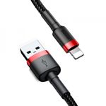 Laptop, Telefoane si Tablete - Telefoane mobile si accesorii - Accesorii Telefoane - Cabluri si adaptoare telefoane - Cablu de Date USB la Lightning 2.4A, 1m - Baseus Cafule (CALKLF-B19) - Rosu Negru - Infinity.ro