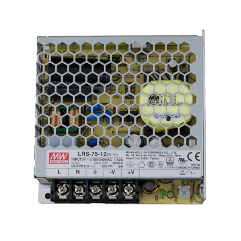 Casa si Gradina - Electrice - Smart Home - Accesorii control acces si supraveghere - Sursa in comutatie MeanWell -13.8V, 6A  LRS-75-12 - Infinity.ro