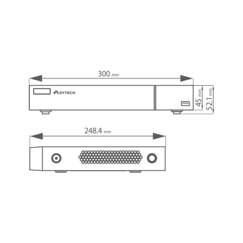 Casa si Gradina - Electrice - Smart Home - Accesorii control acces si supraveghere - NVR 4 canale IP 5MP - ASYTECH seria VT VT-N1304H - Infinity.ro
