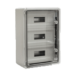 Casa si Gradina - Electrice - Smart Home - Accesorii control acces si supraveghere - Cutie modulara IP65 din ABS gri, usa transparenta, 3 x 15 module, 350x500x190 mm PP3116 - Infinity.ro