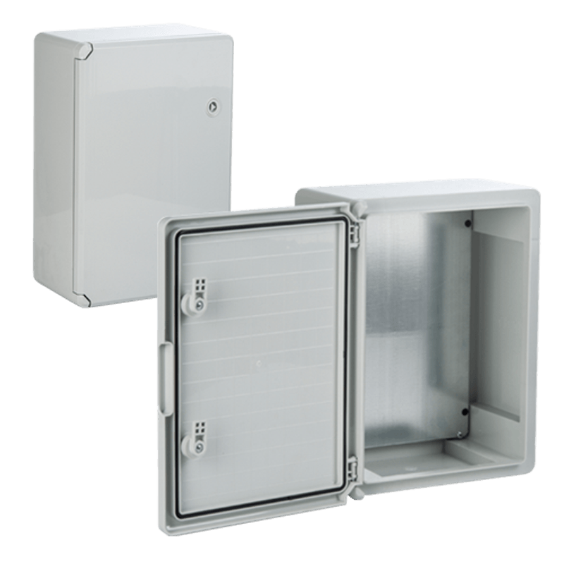 Casa si Gradina - Electrice - Smart Home - Accesorii control acces si supraveghere - Cutie distributie IP65 din ABS gri, usa mata, placa metalica, 400x500x175 mm PP3003 - Infinity.ro