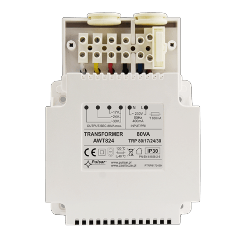 Casa si Gradina - Electrice - Smart Home - Accesorii control acces si supraveghere - Transformator 80VA  17V/24V/30V AWT824 - Infinity.ro