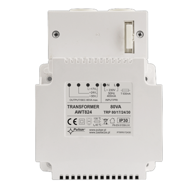 Casa si Gradina - Electrice - Smart Home - Accesorii control acces si supraveghere - Transformator 80VA  17V/24V/30V AWT824 - Infinity.ro