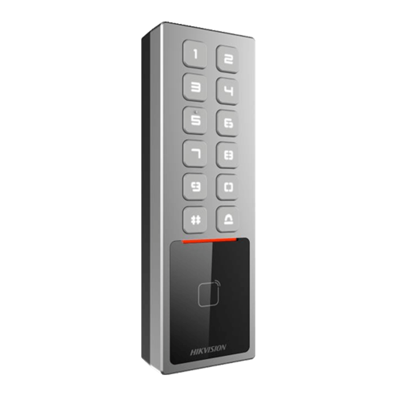 Casa si Gradina - Electrice - Smart Home - Accesorii control acces si supraveghere - Terminal control acces, PIN/Card M1, Wiegand, RS485, Alarma, IK08 - HIKVISION DS-K1T805MX - Infinity.ro
